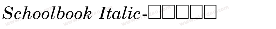 Schoolbook Italic字体转换